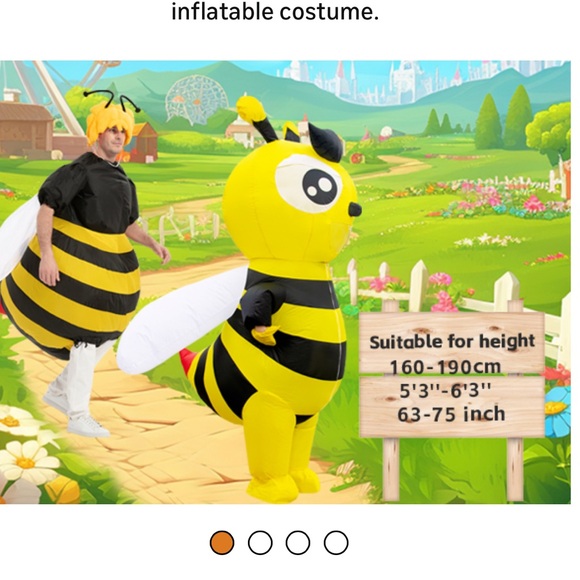 🐝LIKE NEW Inflatable Bee Costume - Picture 2 of 4